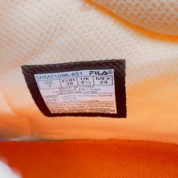 Fila Renno Multi Trekking Hi 7 Womens Shoes Orange Purple Suede Chunky Sneakers - Picture 8 of 12